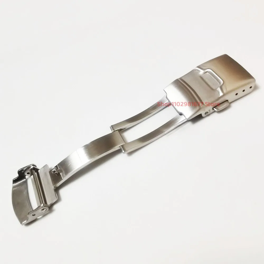 Acciaio inossidabile 316L argento 18mm 20mm 22mm 24mm fibbia per orologio chiusura pieghevole adatta per orologio subacqueo SKX