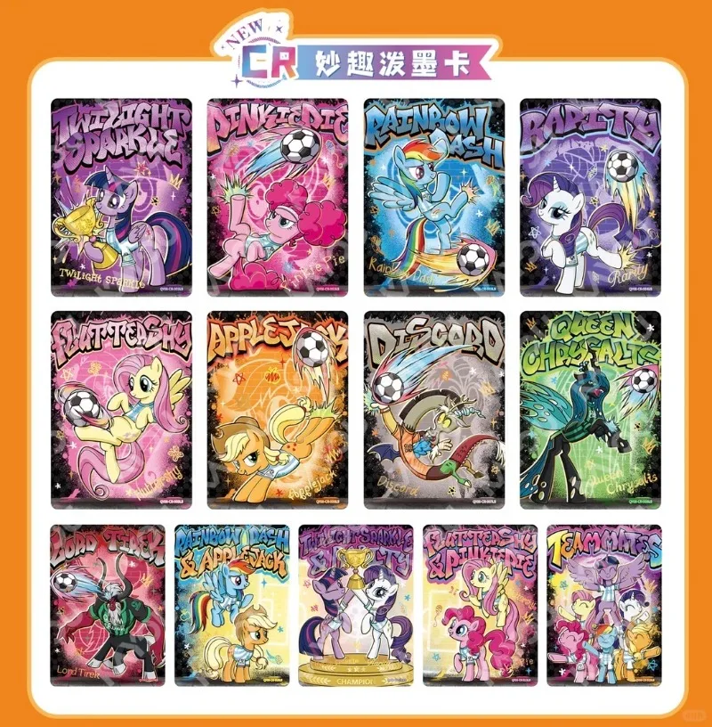 KAYOU Official My Little Pony Fun Shadow Pack Wave 8 Friendship Soccer Match Twilight Rainbow Dash Applejack Collectible Cards