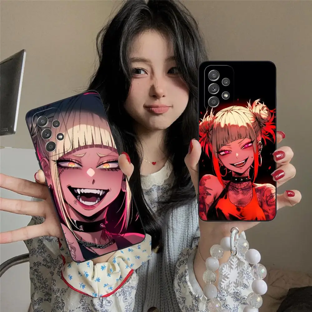 Funda de teléfono My Hero Academia Himiko Toga para Samsung Galaxy A73 72 71 70 56 55 54 53 52 36 35 34 23 16 15 5G protección de Color