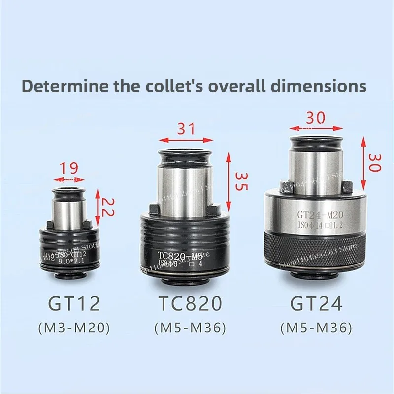 Tapping Chuck GT12 GT24 Overload Protection Drill Chuck M3 M4 M5 M6-8 M10 M12 M14 M16 M18 M22 M24