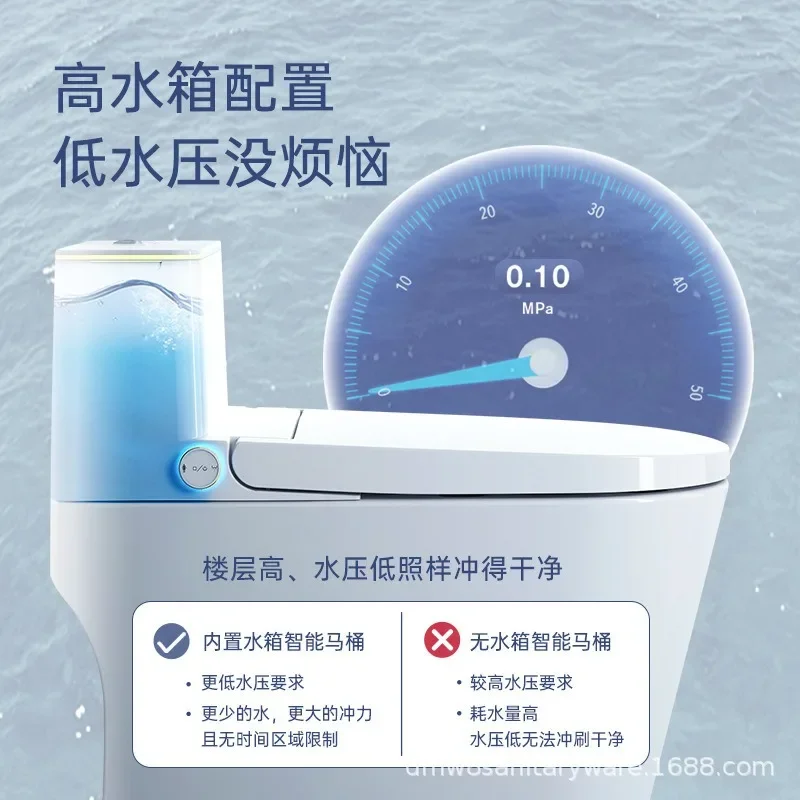 Pas de limite de pression d'eau siphon toilette domestique électrique instantanée