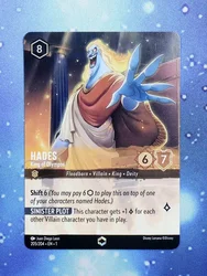 Disney Lorcana Proxy pierwszy rozdział NoneFoil-Hades-król Olympus (sztuka alternatywna) (205/204)TCG karty do gry