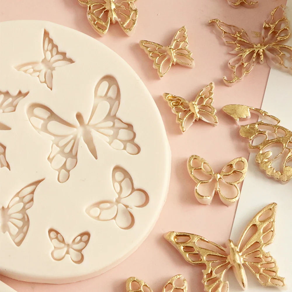 Butterfly Fondant Silicone Mold Sugarcraft Wedding Cake Decorating Tools Resin Chocolate Molds Mold For Baking