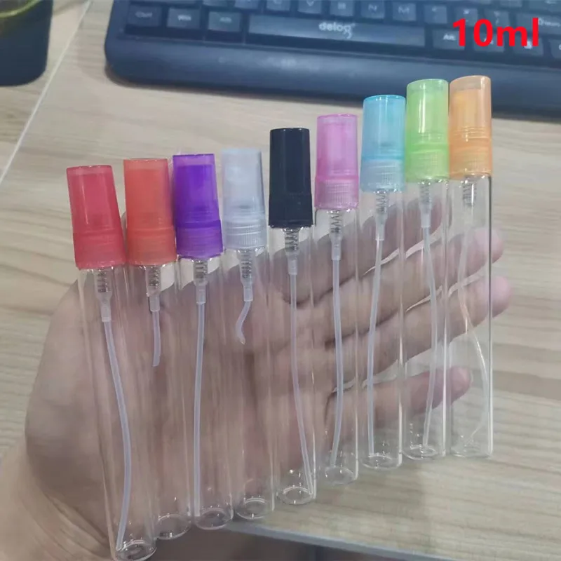 500X 10ML Mini Refillable Clear Glass Spray Perfume Bottle Atomizer Perfume Mouthwash Atomizer for Cleaning Travel Essential Oil