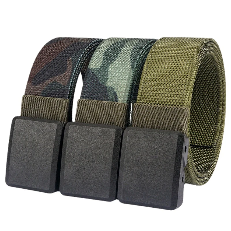 

Men Female Belts Military Nylon Adjustable Belt Men Outdoor Travel Tactical Waist Belt with Plastic Buckle for Pants