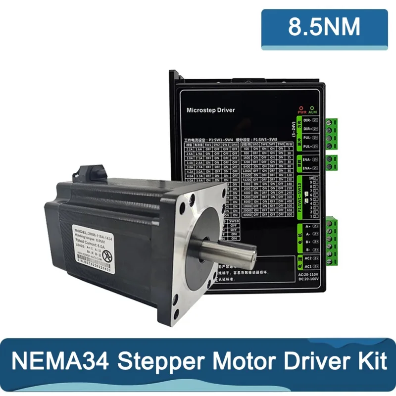 Conjunto de driver de motor de passo de alto torque 8.5NM 6.0A do driver de motor de passo NEMA34