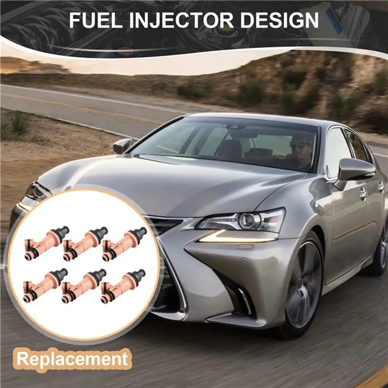 AU28-6Pcs Car Fuel Injector Nozzle 23209-50030 23250-50030 For Toyota Lexus LS430 SC400 GS430 SC430 4.0L 4.3L Replace Parts