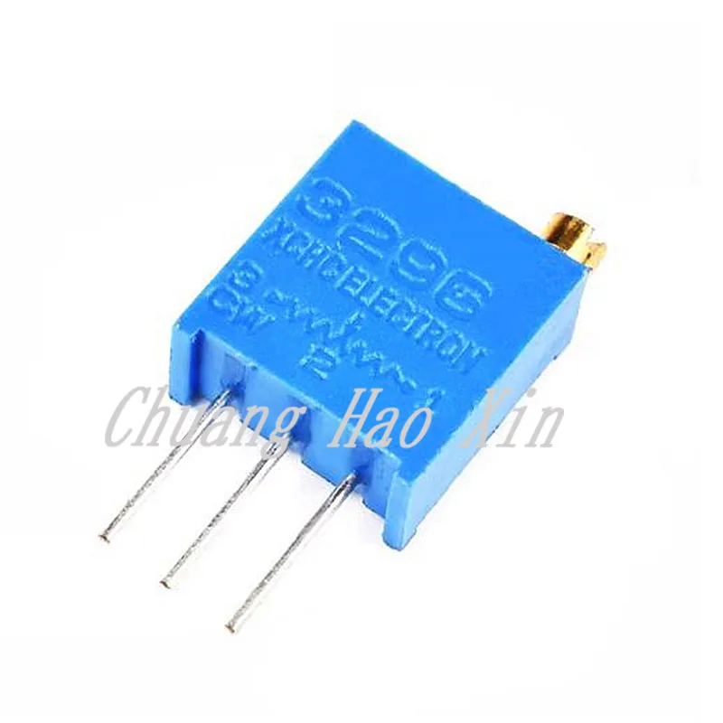 3296W 50 100 200 500 1K 2K 5K 10K 20K 50K 100K 200K 500K 1M ohm Multiturn Trimmer Potentiometer High Precision Variable Resistor