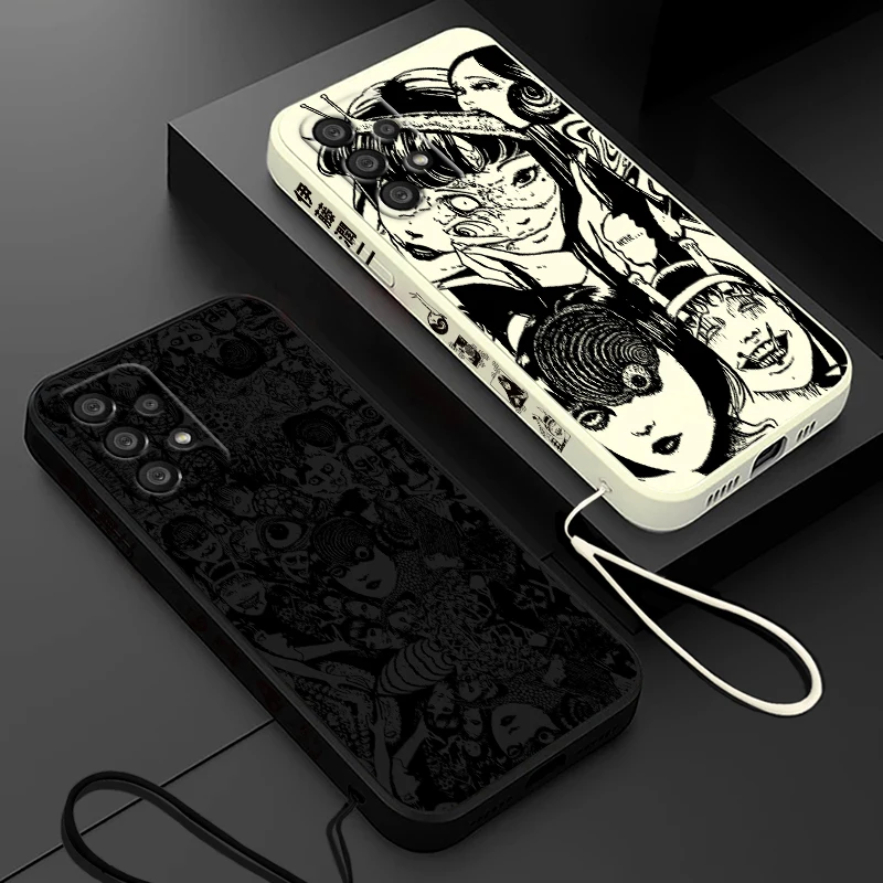 Anime Tomie Kawakami Scary Phone Case For Samsung A55 A53 A33 A52 A32 A71 A51 A21S A35 A25 5G Liquid Left Rope Funda