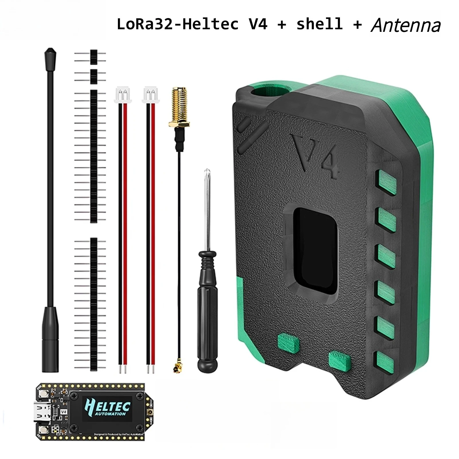 Heltec LoRa32 V4 Meshtastic GPS ESP32 WIFI+BLE SX1262 LoRa 0.96inch OLED Solar Powered Dev-Board Mesh Network + Antenna + Shell