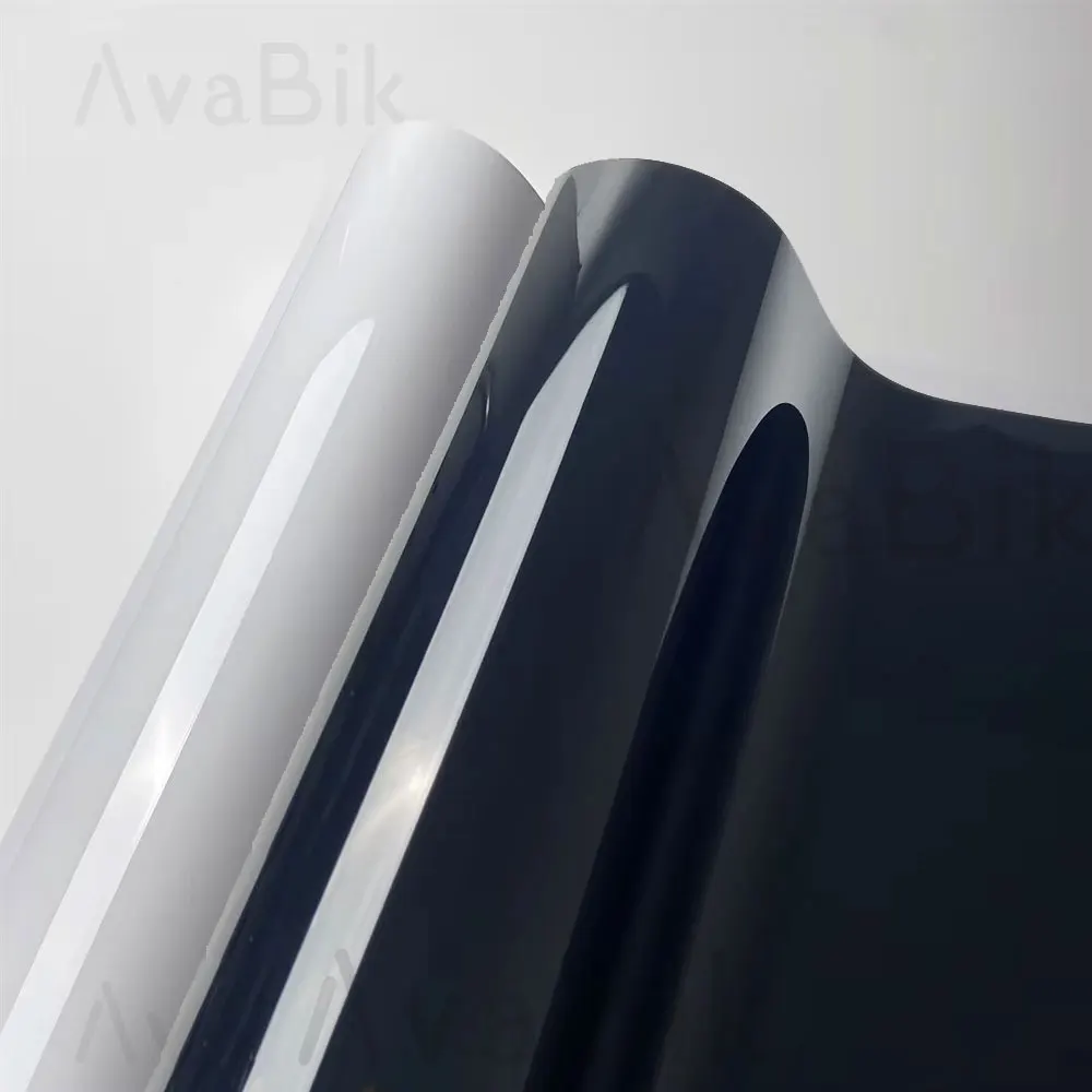 

30/50cm Glossy Piano Black White Car Vinyl Wrap Film PET Auto Sticker Air Bubble Free Vehicle Interior Decoration Accessories