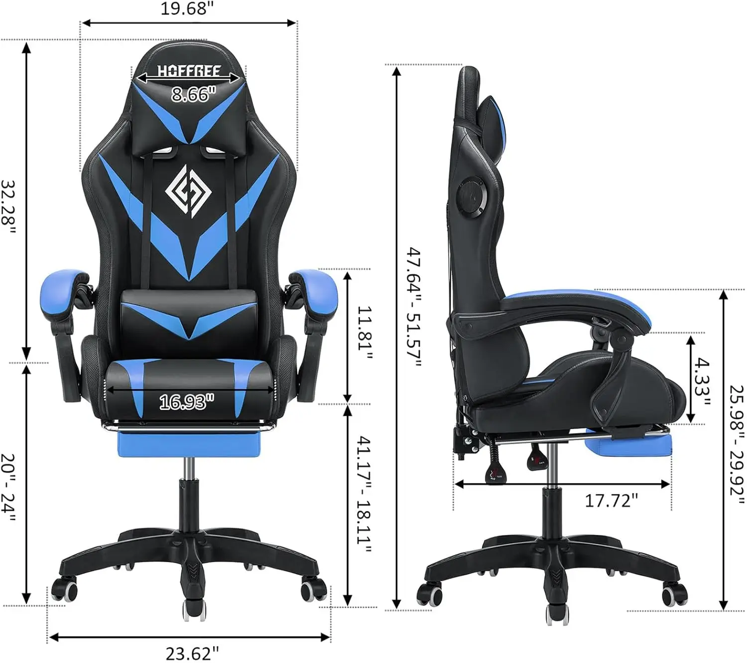 تدليك كرسي الألعاب مع مكبرات صوت بلوتوث وأضواء LED كرسي ألعاب كمبيوتر مريح مع مسند للقدمين كرسي ألعاب فيديو RGB #2