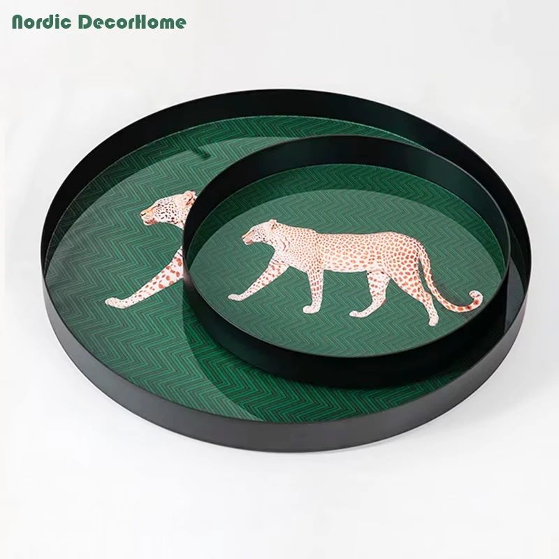 

Скандинавский декор для дома: акриловый и железный поднос для украшений, тарелка для мелочей, поднос для парфюмерии, держатель для губной помады, роскошный органайзер для хранения мелочей