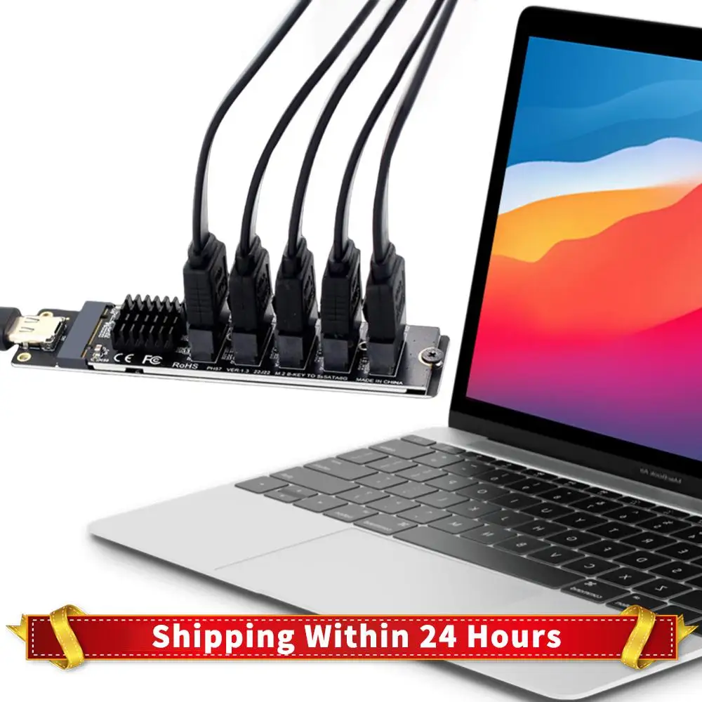 

Type C To 5-Port SATA 3.0 Adapter Card 6Gbps Plug and Play USB C To SATA 3.0 Expansion Card Type C To 5-Ch SATA 3.0 Expander