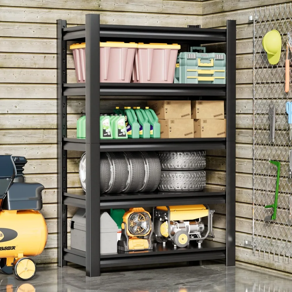 

Garage Shelving, Unit Rustproof 72" H3000bls, Storage Shelves Easy Assembly, 5 Tier Adjustable Metal Steel, Utility Shelf