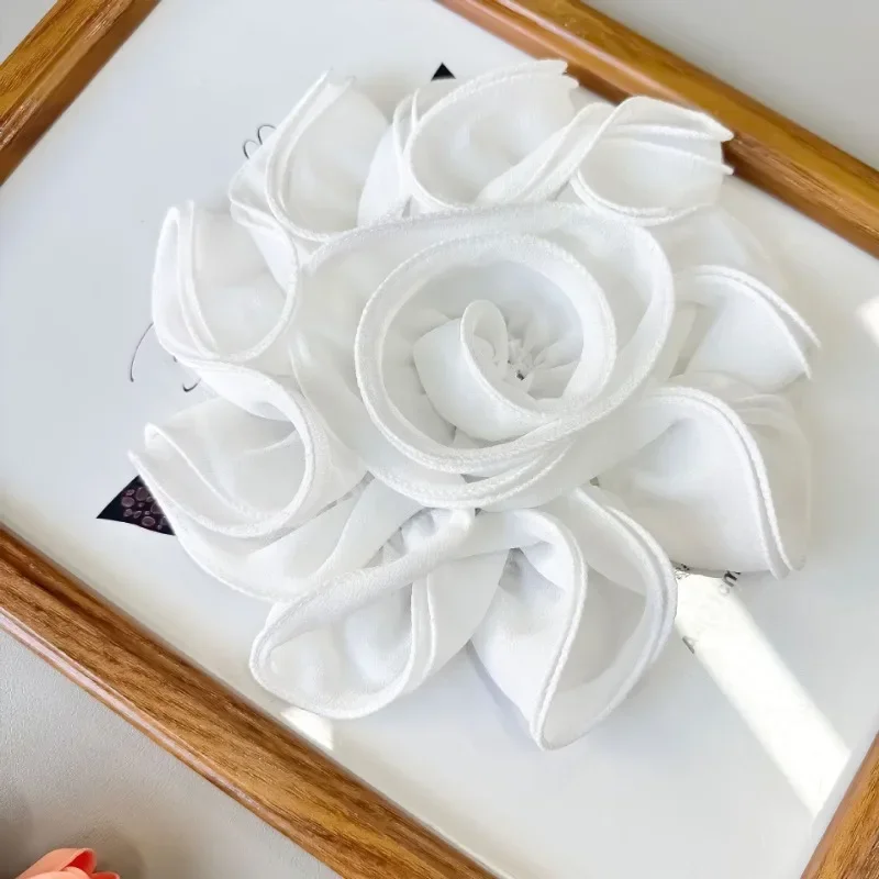 Fabric Multi-layer Large Flower Brooches for Women Corsage Lapel Pins Fashion Jewelry Wedding Party Clothes Accessories