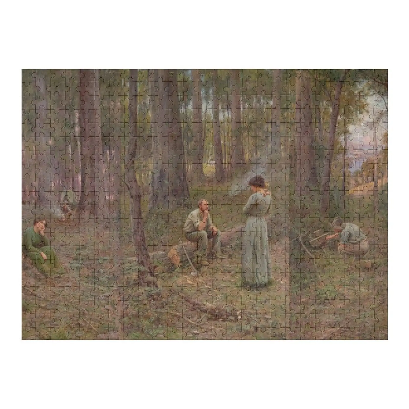 

The Pioneer - Fredrick McCubbin Jigsaw Puzzle Picture Wood Name Puzzle