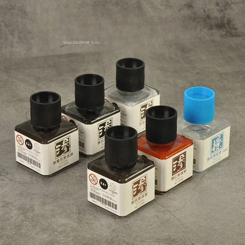 

40ml/Bottle Panel Line Accent Color Liquid Model Highlight Paint Assembly Model Painting Tools Hobby DIY Paint Coloring Drawing