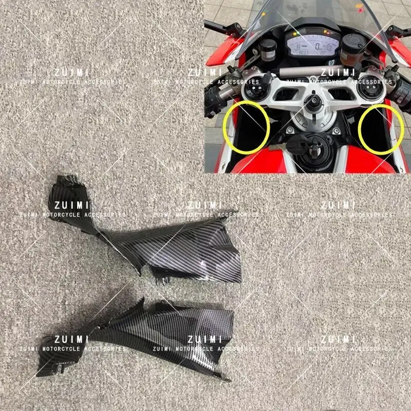 For Ducati 899 959 1199 1299 Carbon Fiber Upper Front Dash Air Cover Fairing