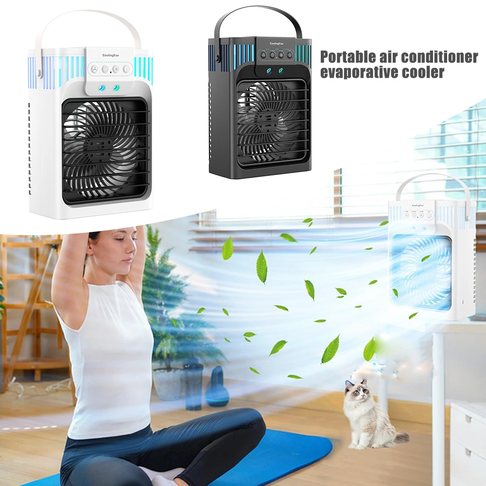 Strong Wind USB Water Cooled Cooling Fan Silent Mist Spray Desktop Air Conditioner Fan Compact Desktop Cooler For Indoor Daily