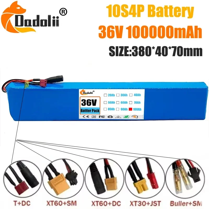 

10S4P 36V 100000mAh Electric Scooter Lithium Battery 18650 battery pack 36V 60Ah Electric Scooter Electric Scooter Battery 36v