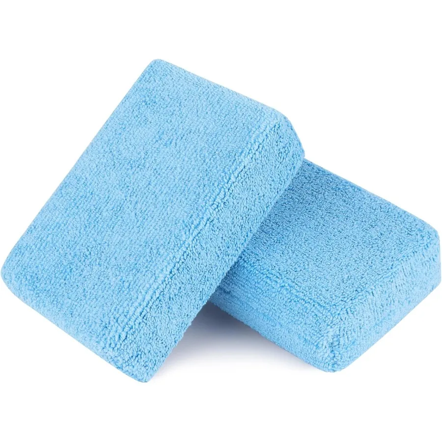 

Подушечки для аппликаторов из микрофибры, 2 упаковки губки для мытья автомобиля из премиум-материала из микрофибры для легкого воскового герметика и кондиционера Ap