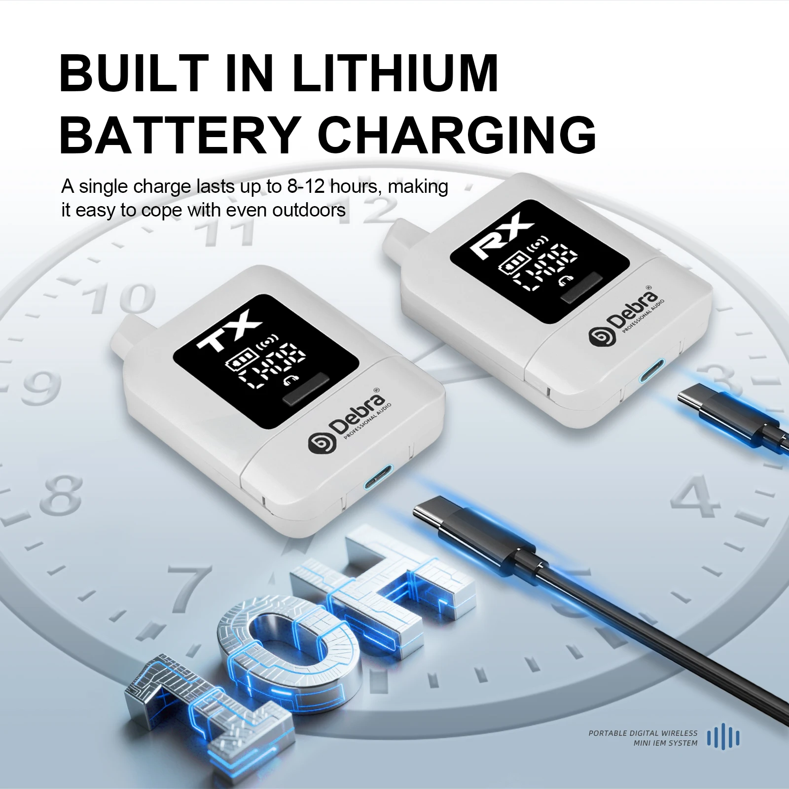 ST-mini UHF IEM 무선 인이어 모니터 시스템 스테레오 사용 범위 30-50m 음악 오디오 모니터링 라이브 방송용 충전식