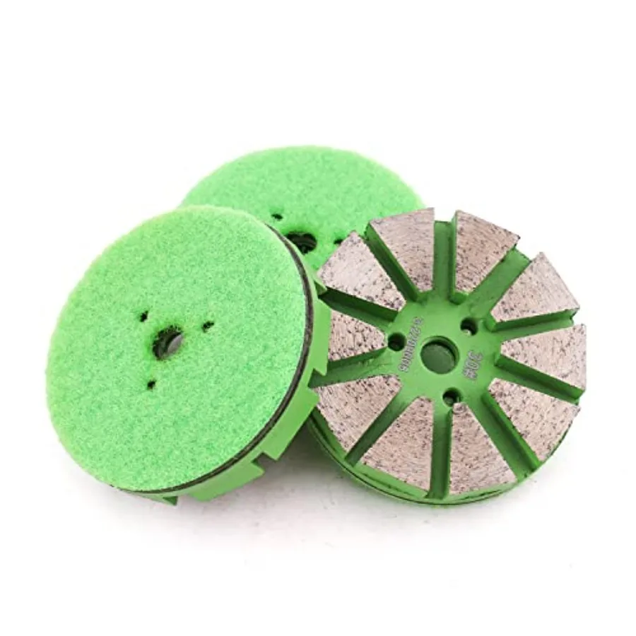 

3 Inch Metal Diamond Floor Polishing Pad Grinding Pads for Tile Stone Marble Concrete Granite Sanding Disc Grit 30-3pcs