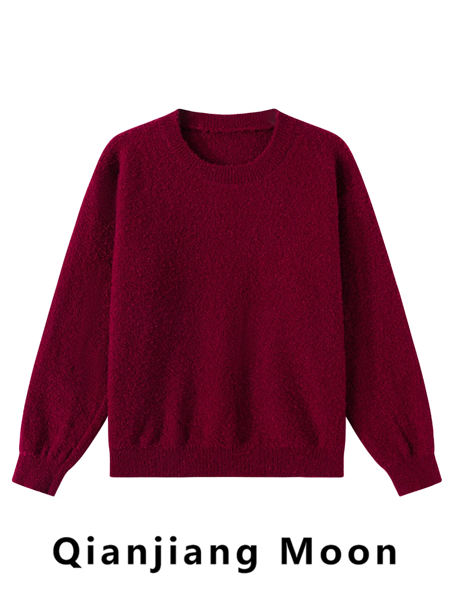 

Cozy round Ne Long Sve Women's Knitwear Loose Fit Soft And Warm Autumn Winter Faion Casual Versatile Thermal Top