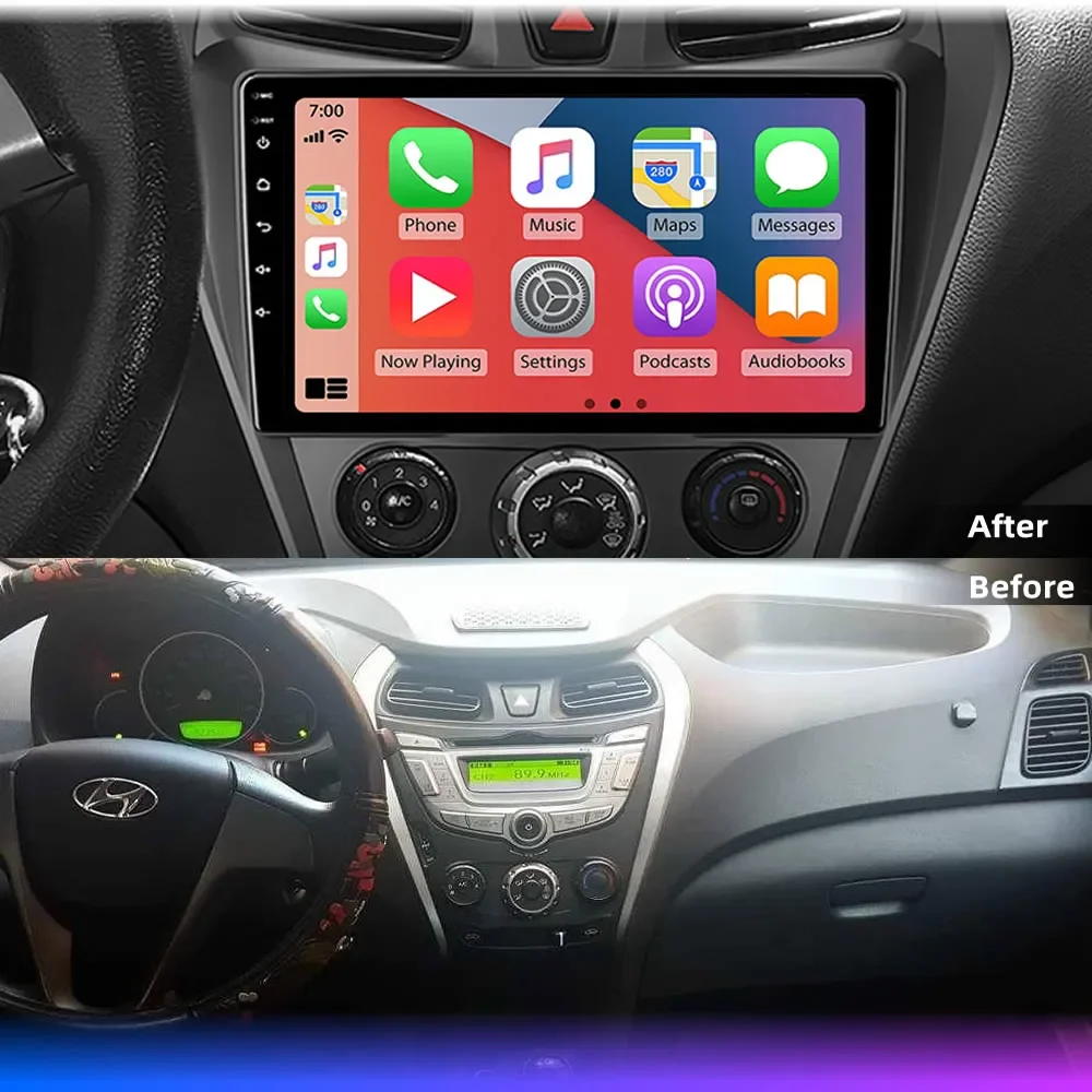 For Hyundai EON Santro Atos 2012-2018Car Multimedia Player,Carplay,Android Auto,Radio,Navigation,GPS,Stereo,Head Unit,DVD,BT5,4G