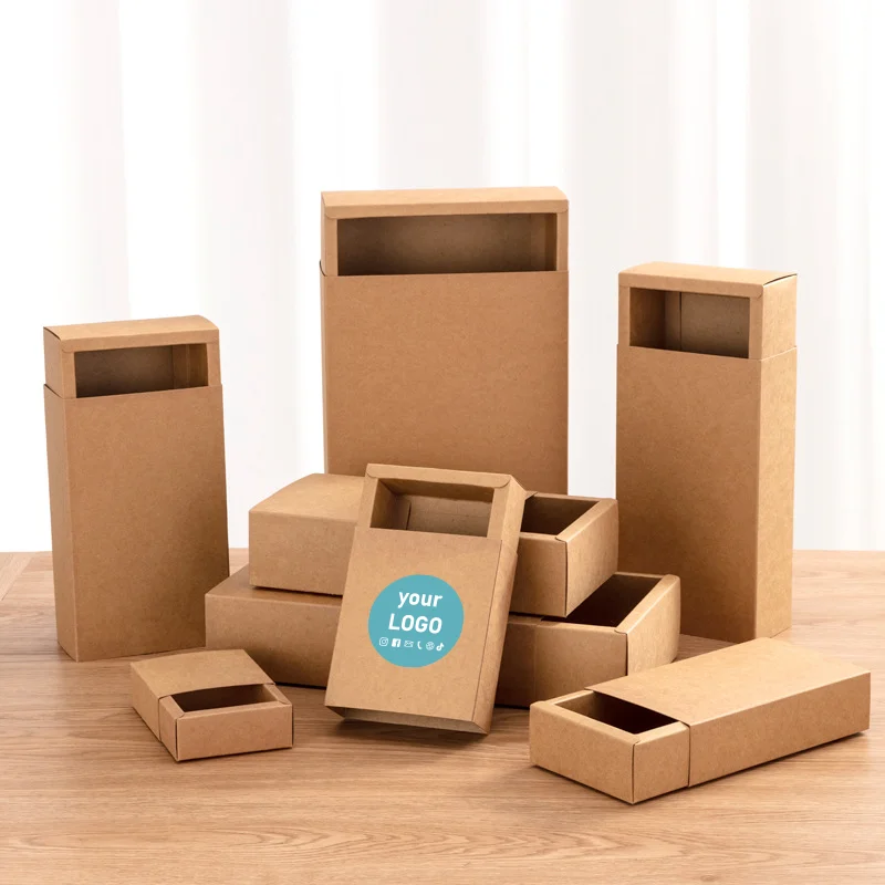 

10 foldable cardboard boxes, drawer boxes, packaging boxes, jewelry storage boxes, holiday gift boxes, customizable logos