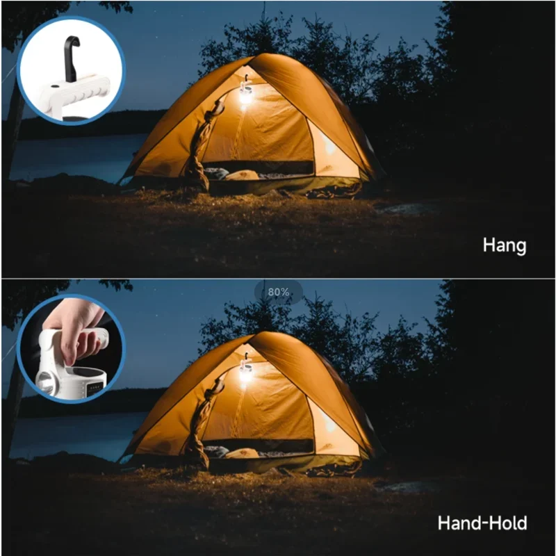 Solar LED Camping Light USB Rechargeable Bulb Outdoor Waterproof Tent Lamp Portable Lanterns Emergency Lights for BBQ Hiking