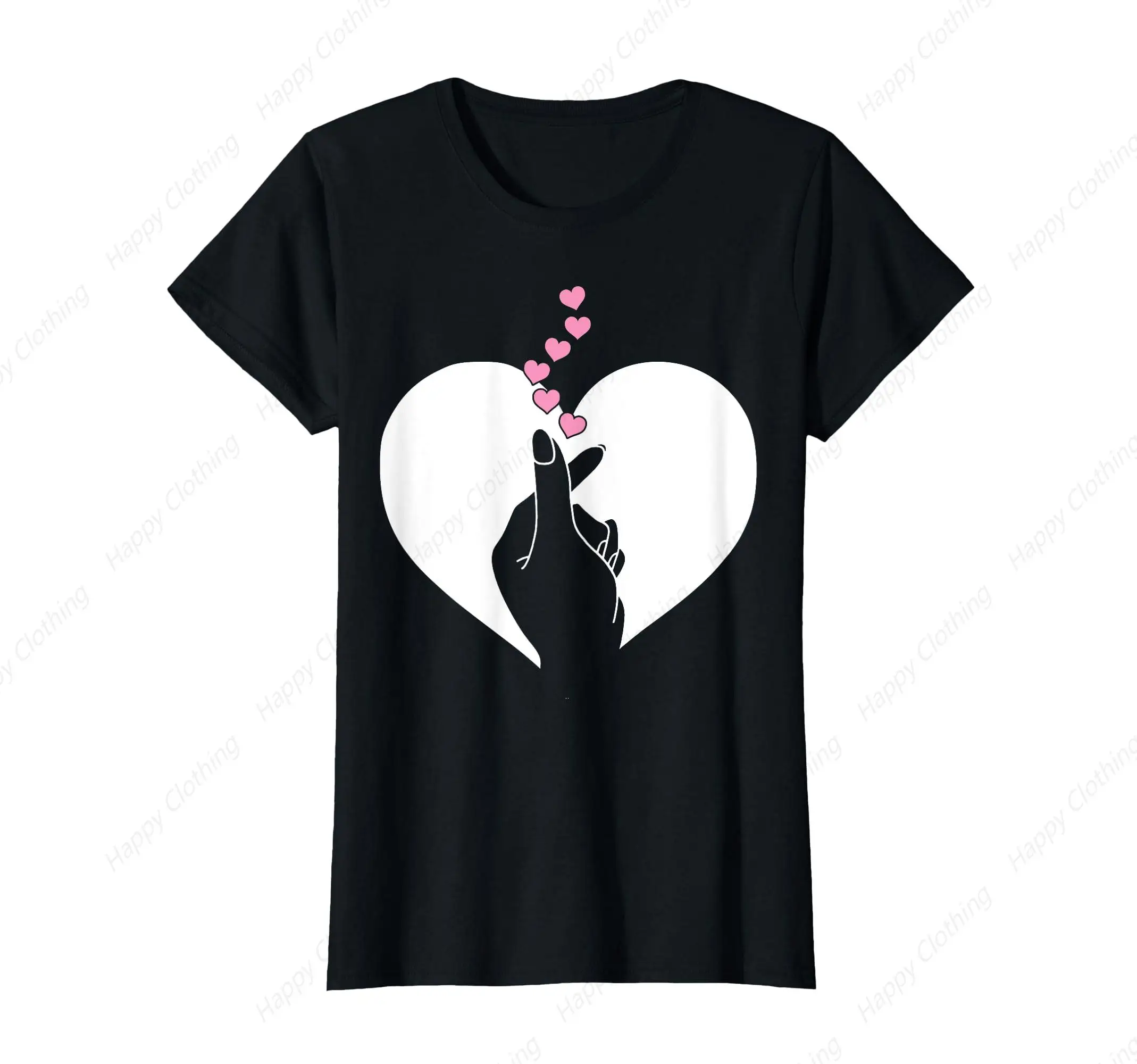 K-Pop Heart Korean Pop Music Fan K-Drama Cute T-Shirt Classic Logo T Shirt and Stickers Graphic tee Y2k Vintage Tees