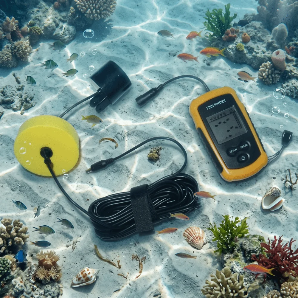 Fish Finder Kayak Portable - เครื่องหาปลาแบบพกพา ใช้มือถือได้ สามารถโยนลงไปได้ ระยะความลึก 100 เมตร