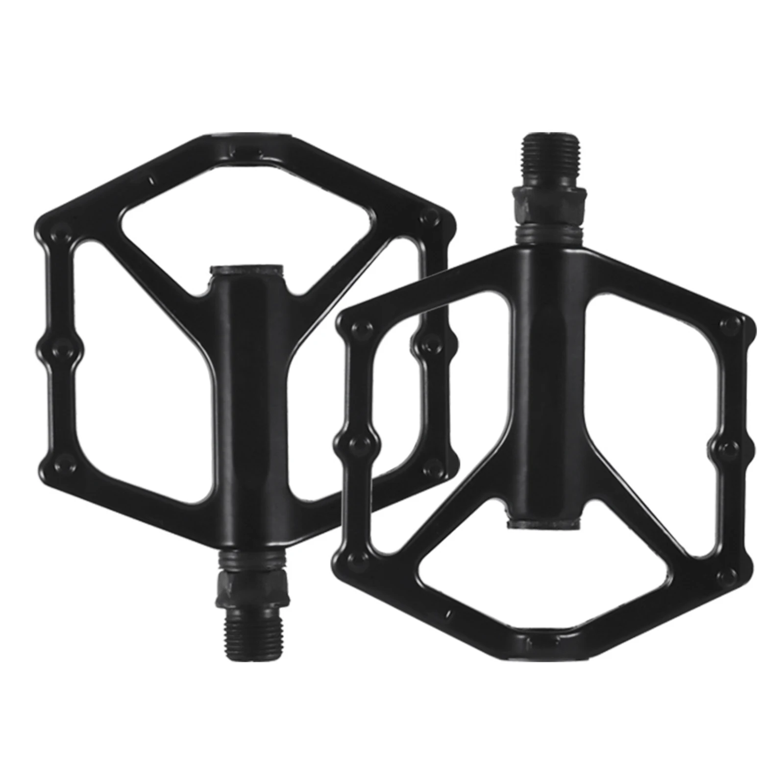Lightweight Alloy Pedals with Dual Ball Bearings Wide Non-Slip Platform and Metal For studs for Improved Stability