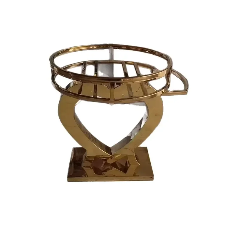 Factory Price Customized Stainless Steel Heart Shaped Cake Table Hotel Wedding Event Dining Table