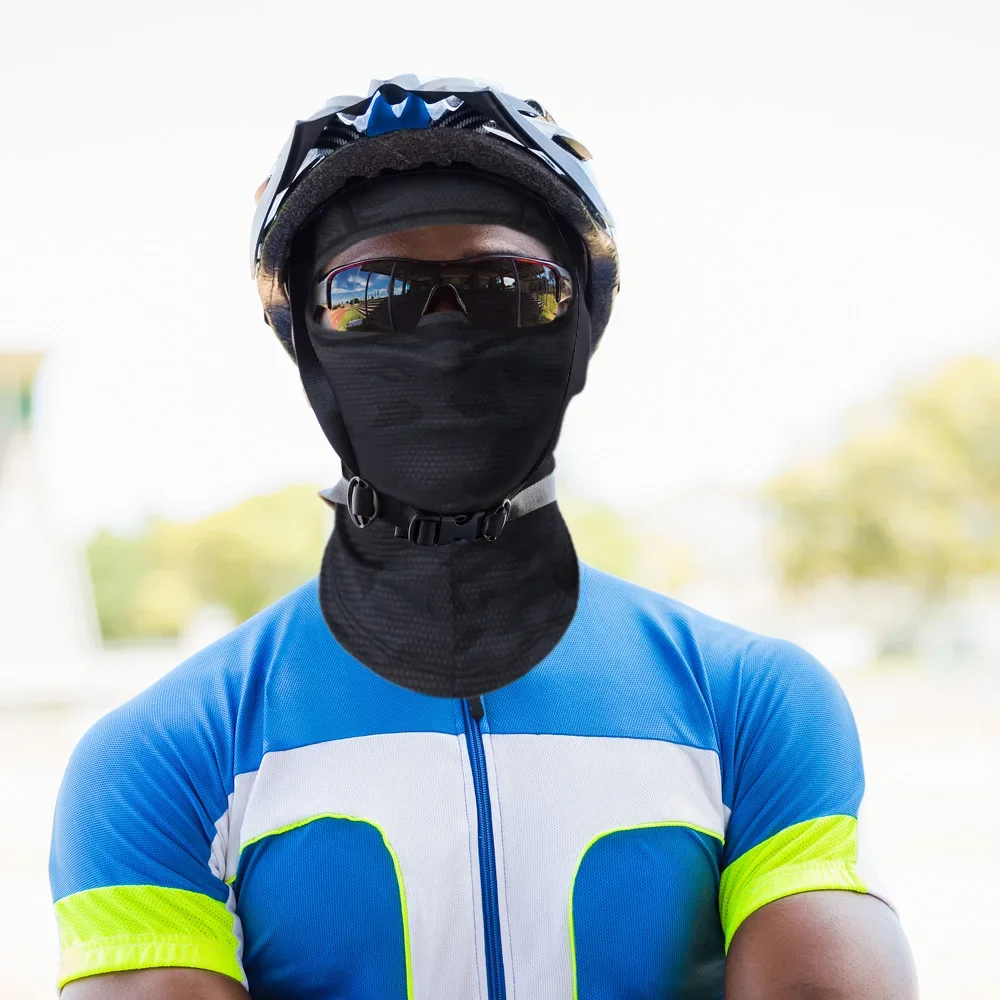 Balaclava de proteção solar ao ar livre e mangas de braço conjunto anti-uv respirável ciclismo correndo pesca máscara completa braço cobre das mulheres dos homens