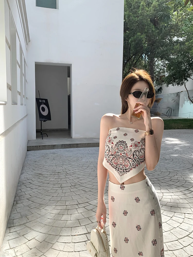 

Stylish Summer Cotton Linen Printed 3-Piece Set Fashion Ensemble