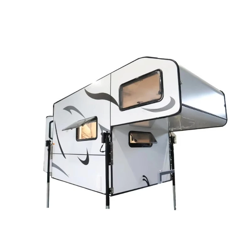 Customized 6 Berth Off Road Hardside Pop Up Pickup Truck Camper Caravan For Outdoor Offgrid Camping Adventure