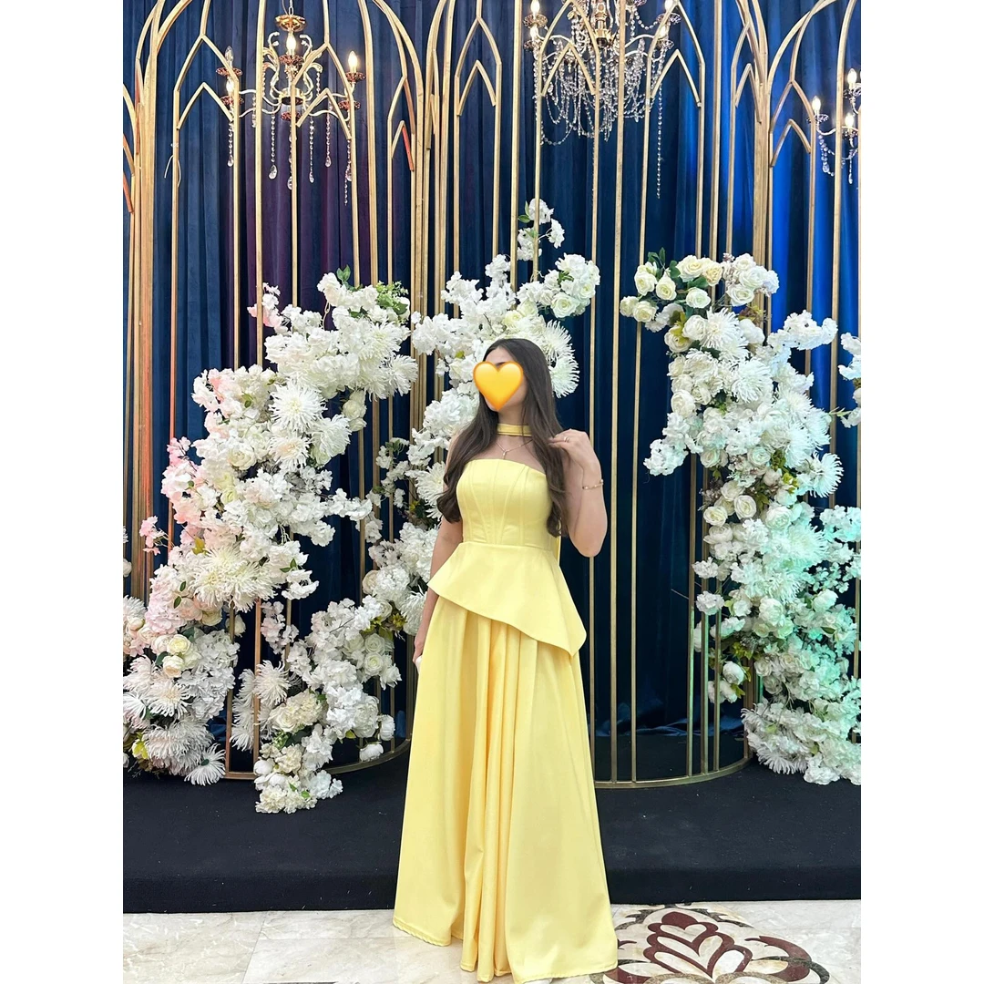 

Aura Asymmetrical Luxury Elegant Party Dresses 2026 Luxury Evening Custom Made A Word Ribbon Woman Elegant Dress Prom Women's