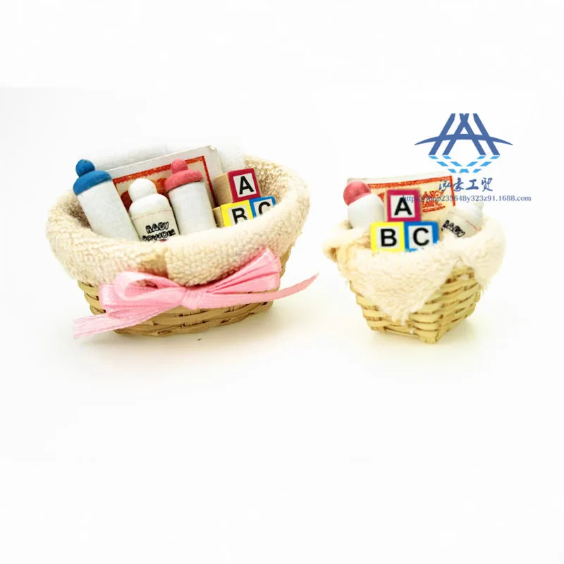 Mini panier de biberon en poudre de lait 1:12, jouets miniatures, modèle de scène, accessoires de photographie, accessoires d'ornement de maison de poupée