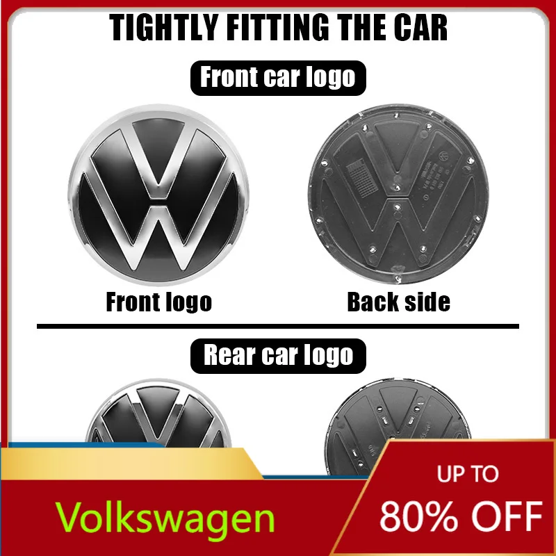 

Новые наклейки на автомобиль 2026 года для VOLKSWAGEN VW, 2 шт., замена из АБС-пластика, 139 мм, 110 мм, эмблема на переднюю решетку и багажник для VW Polo
