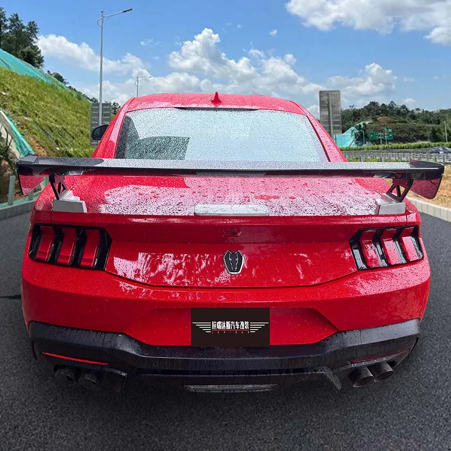 GT500 Style Carbon Fiber Rear Spoiler For Ford Mustang Dark Horse S650 2.3T EcoBoost 2024 Tail Wings Cars Accessories Body Kits