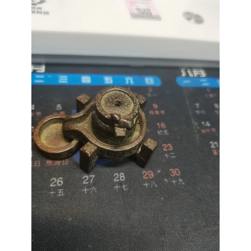 Solid Copper Grinding Stone Backflow Incense Mini Mouse Old Stone Grinding Backflow Incense Ornament Creative Rural Grinding Tab
