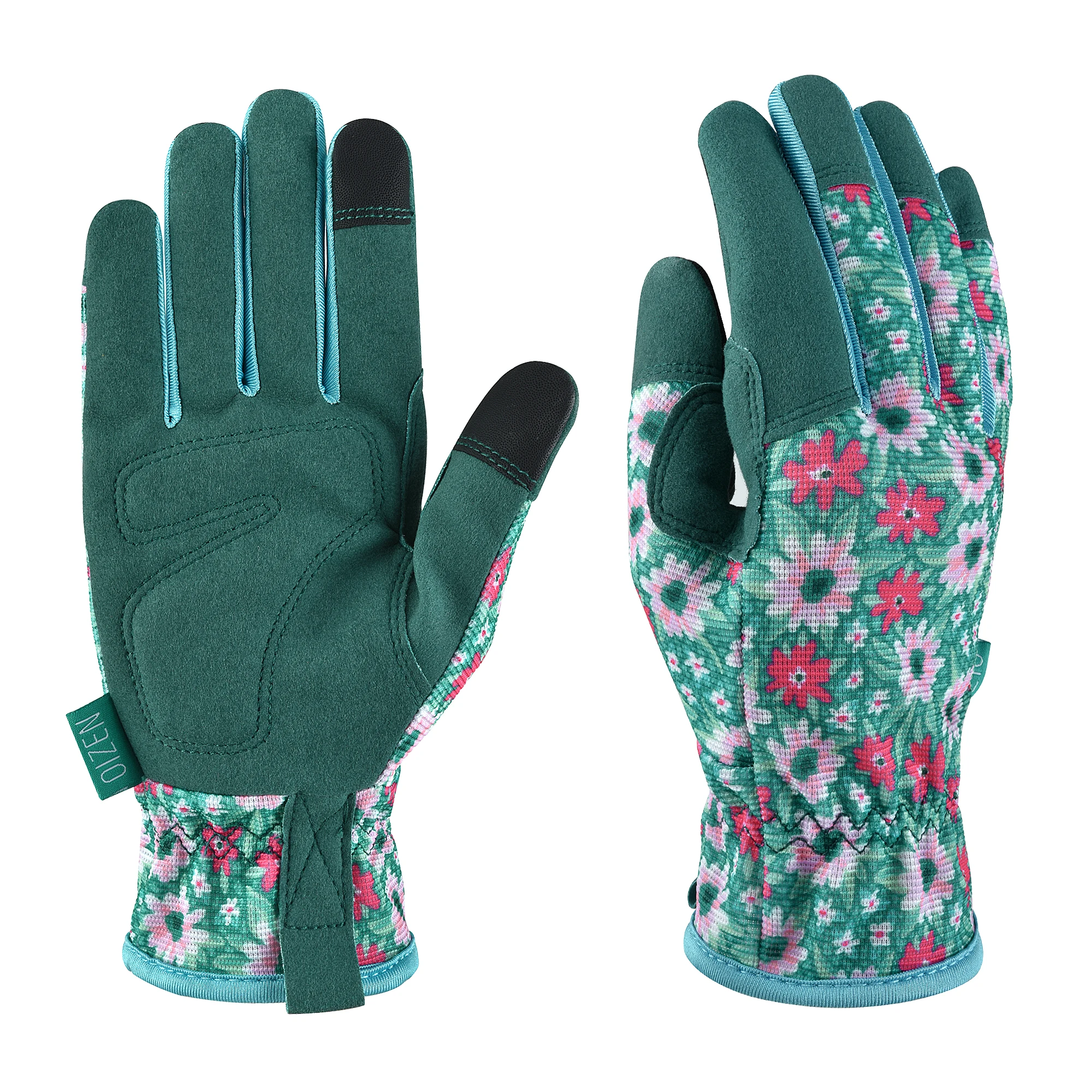 1Pair Garden Gloves for Weeding Working Digging Planting Gardening Gloves for Women light duty Breathable Touchscreen