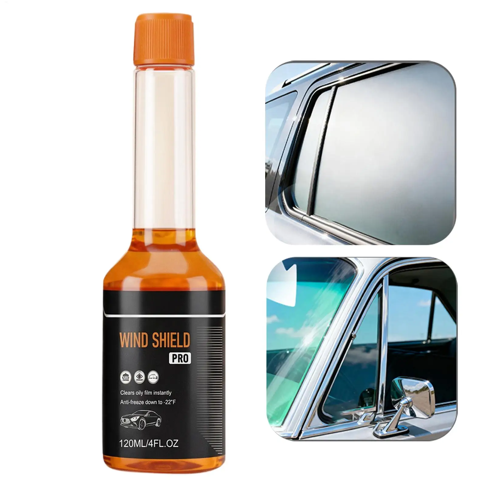 Powerful Car Window Oil Film Remover 120ml Automobile Window Anti-Freeze Agent Glass Cleaning Liquid For Driver Traveler Fleet