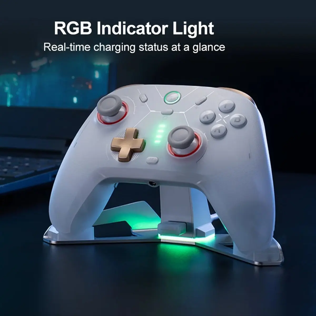 

[ABPO] Для GameSir Cyclone 2, зарядная док-станция с контроллером RGB-индикатора, геймпад, зарядное устройство, аксессуары для Cyclone 2,A