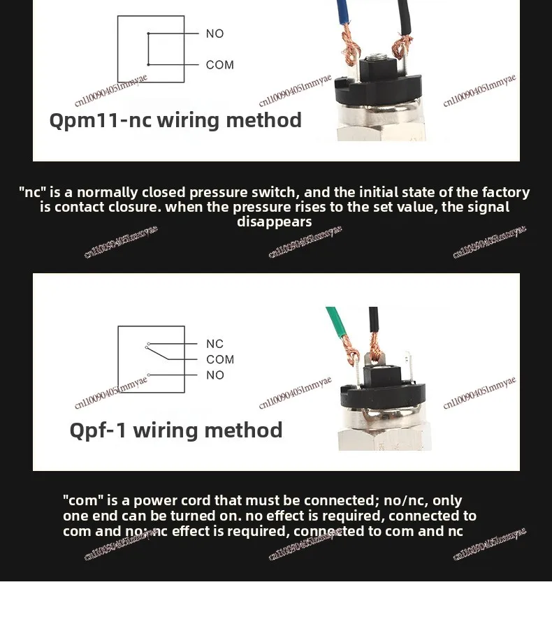 Pneumatic pressure switch Pneumatic air pump pressure control Diaphragm type