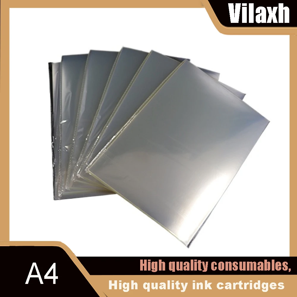 

Vilaxh A4 Blank Hydrographic Film Water Transfer Printing Printable Dipping Film with Clear Backpaper for DIY Crafts