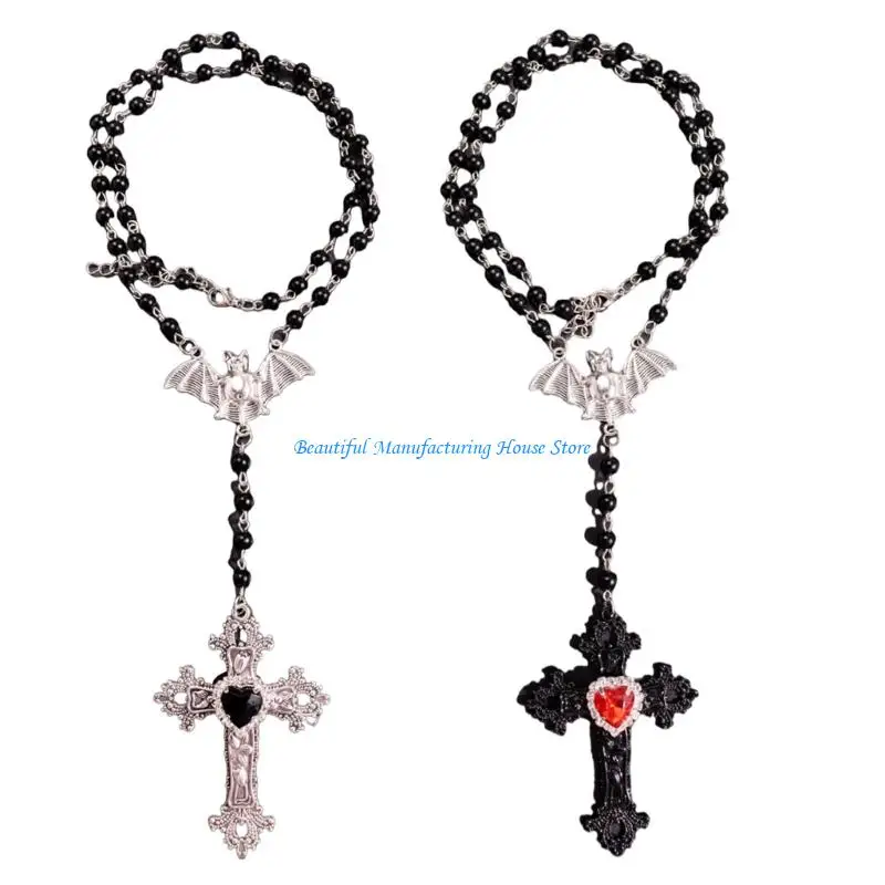 

E56A Chain Necklace Pendant Necklace Neck Jewelry for Music Festivals and Party